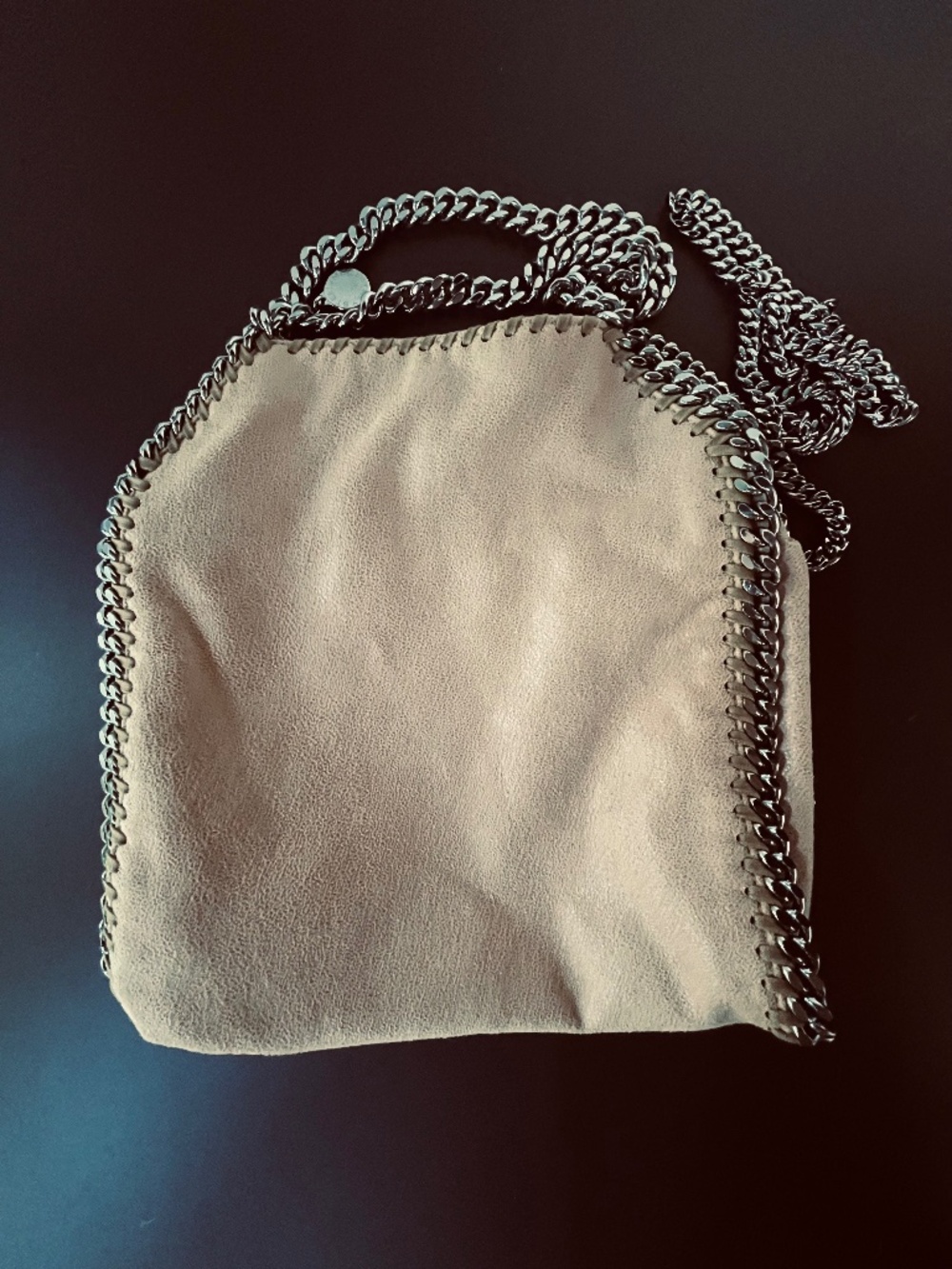 Stella McCartney Falabella Mini Crossbody/ Flab Bag, Camel with Silver Chain